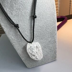 High quality White Azeztulite Pendant 
 18x42 mm